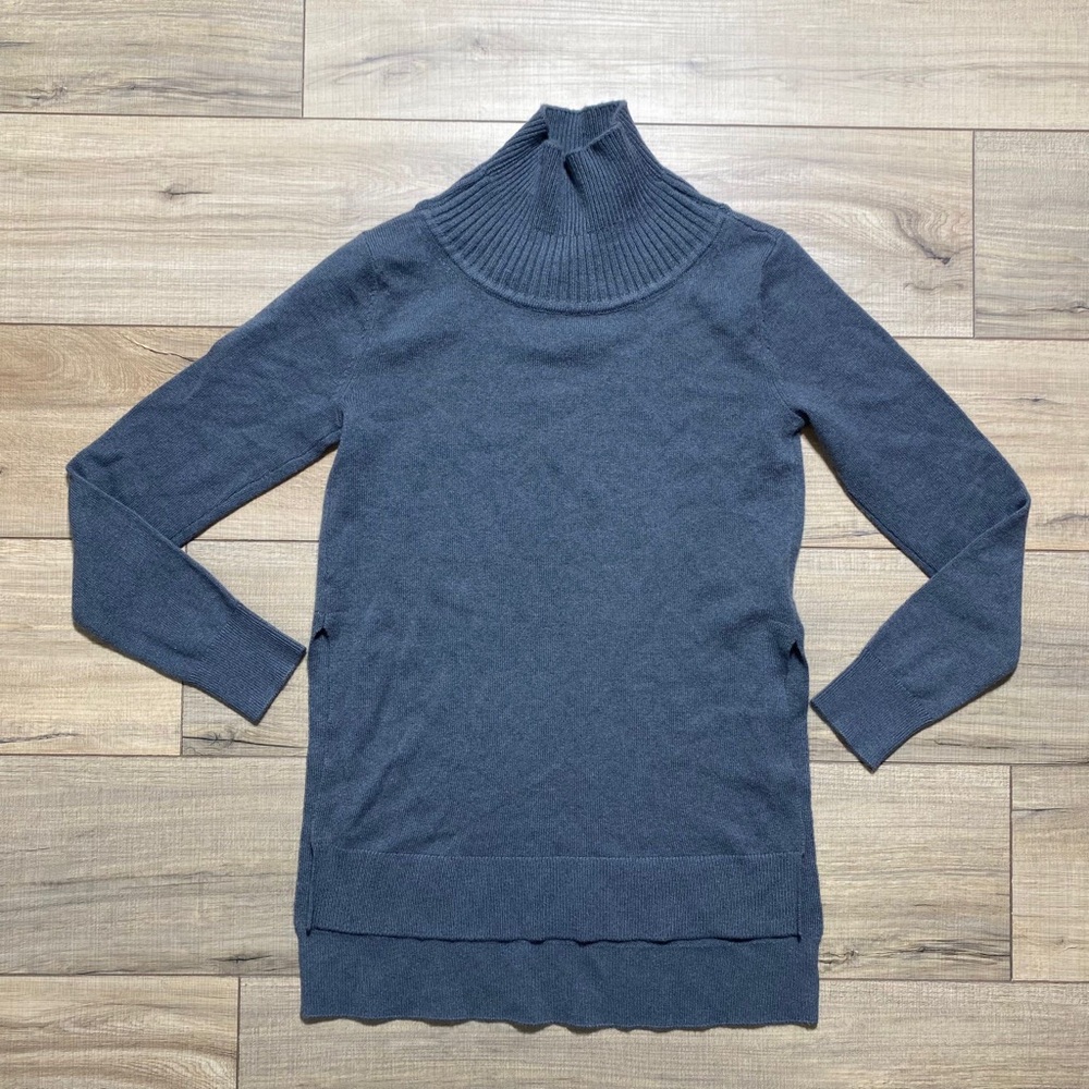 Club Monaco Womens‎ Cashmere Mock Neck Tunic Size XXS Gray Relaxed Fit